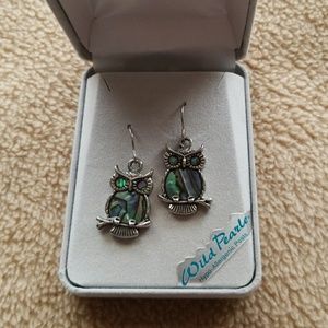 Owl dangle earrings
